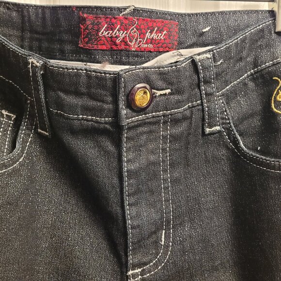 Baby Phat Y2K Jeans -  Black / Silver - New! - Picture 6 of 14